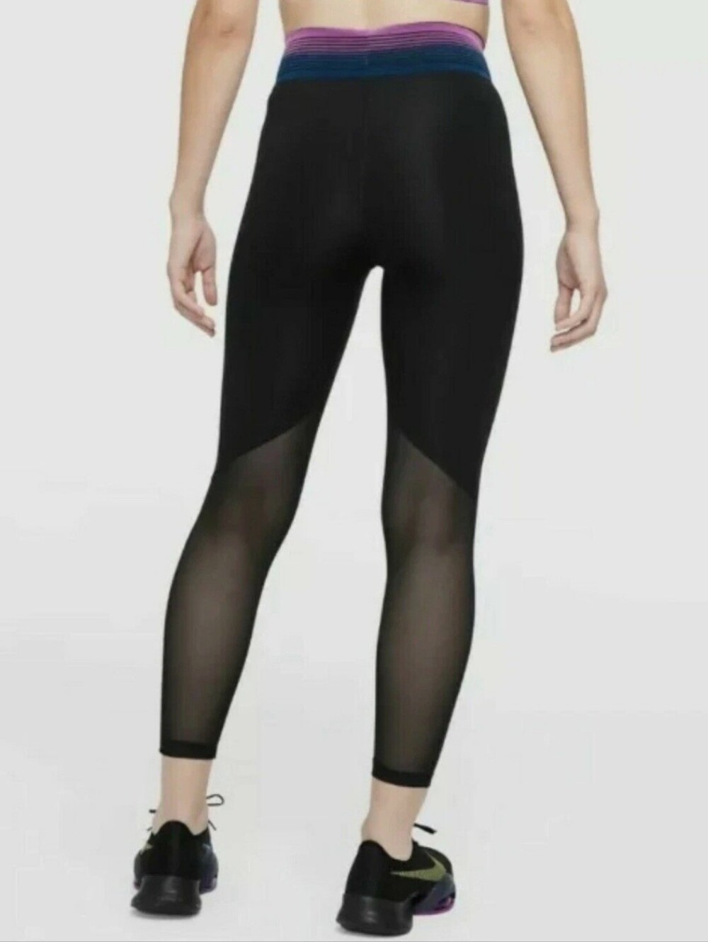 Nike Black Ankle Leggings with Ombre Waistband